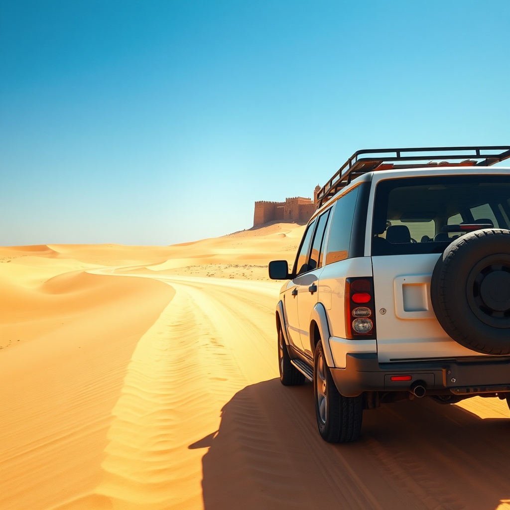 Paysage de dunes de sable et fort historique pour organiser votre voyage au Bahreïn