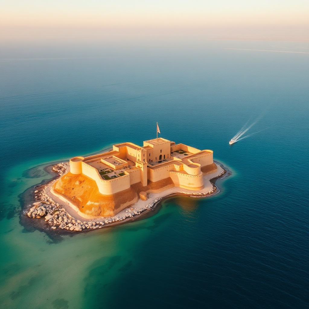 Qal'at al-Bahrain, une forteresse ancienne et majestueuse, fait partie des 7 merveilles de Bahreïn, symbolisant le riche patrimoine historique du pays.